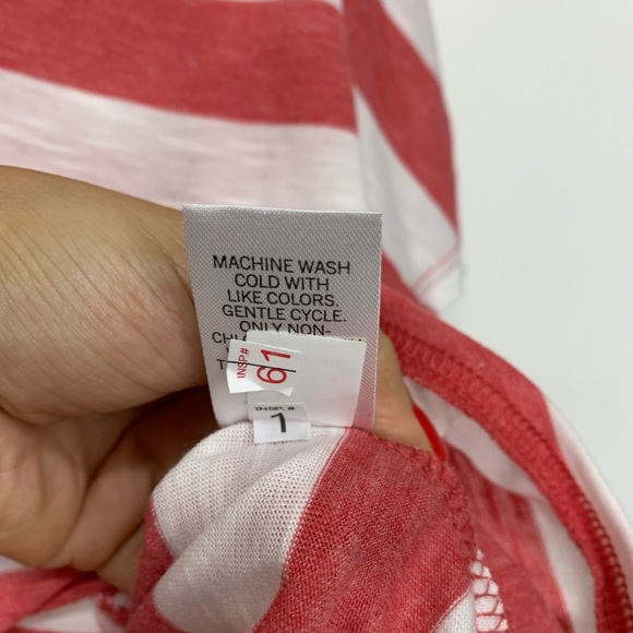 SO Burnout Pink & White Striped Shirt Button Up Tie Front New Size Small - Picture 13 of 15